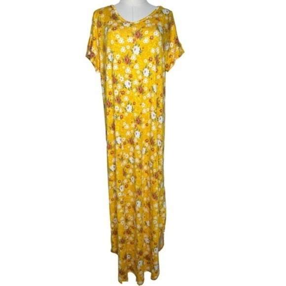 LuLaRoe Floral Macy Maxi Dress Size‎ Medium lc112 - Picture 3 of 9
